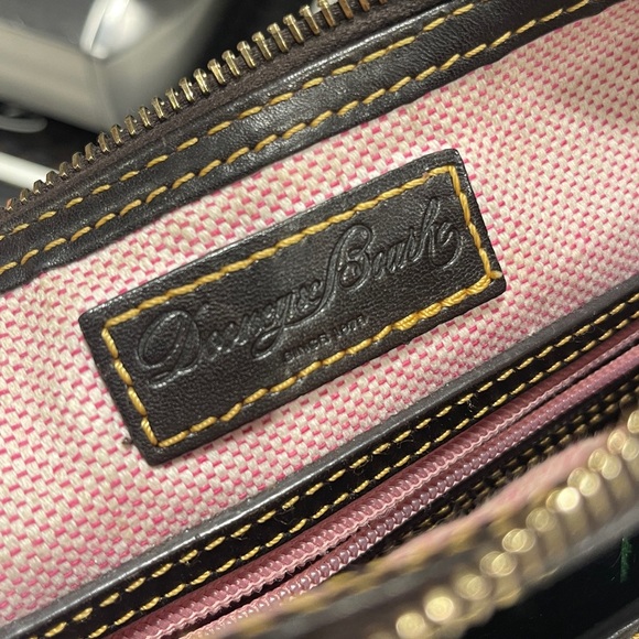 Dooney & Bourke Embossed Alligator Pattern Green Leather Shoulder Bag - Picture 8 of 13